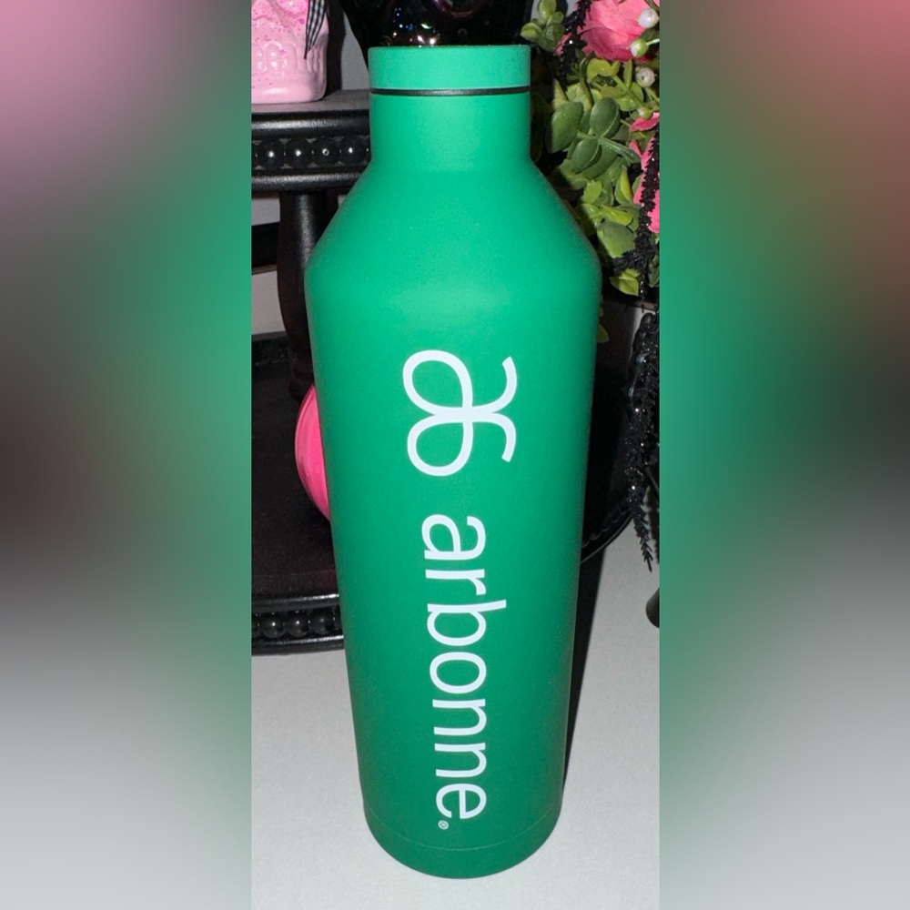 Arbonne Green Metal Water Bottle